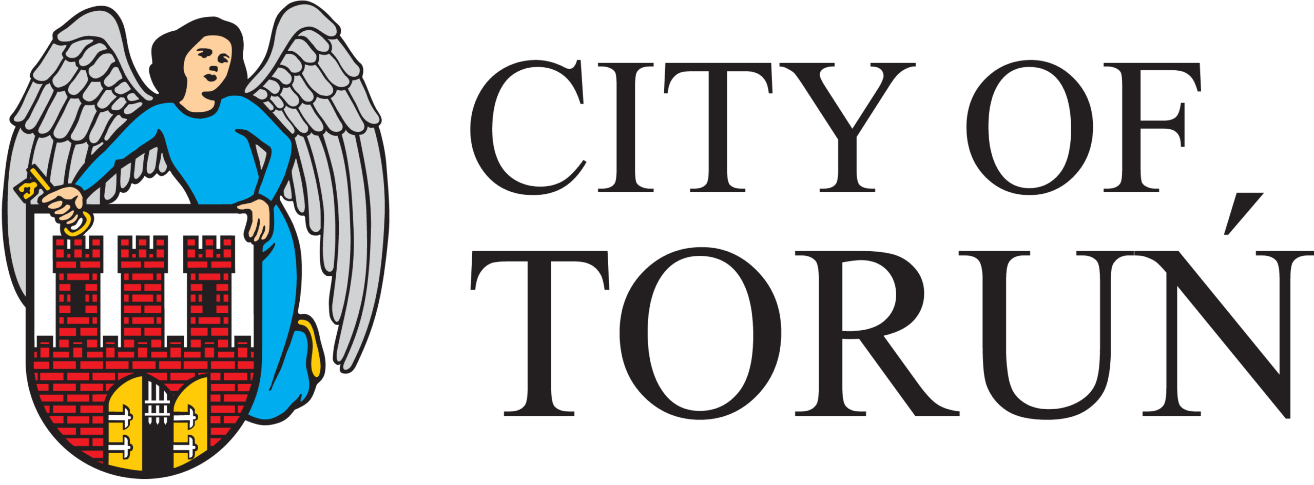 Herb Torunia - kolor - poziom - ENG